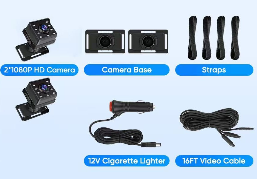 Dual Baby Car Camera and Monitor with HD 1080P Display